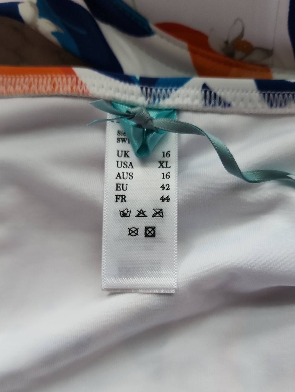 Panache Vintage Inspired Orange Print High-Waist Swim - Picture 5 of 9
